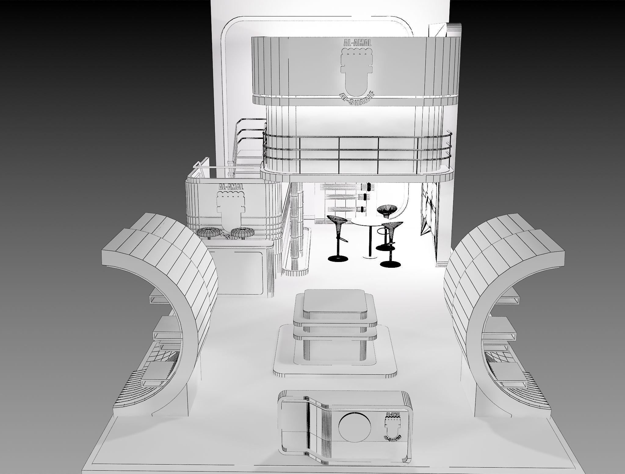 Booth Exhibition Stand a389b 3D model_5