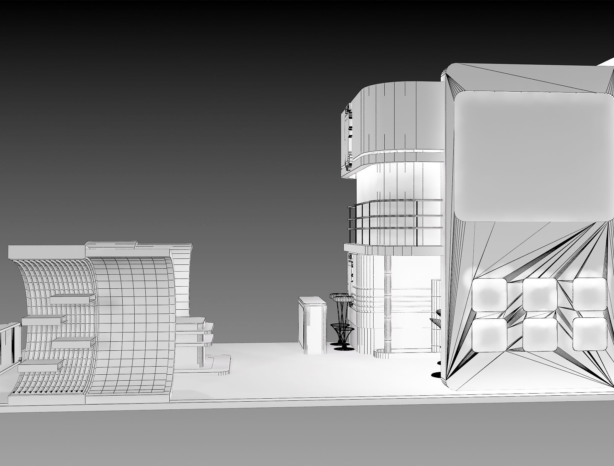 Booth Exhibition Stand a389b 3D model_13