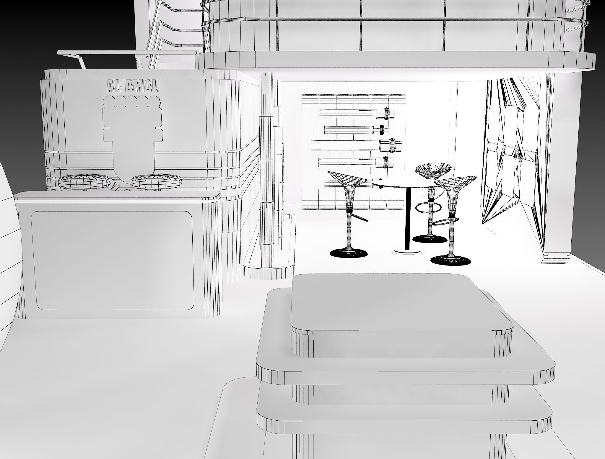 Booth Exhibition Stand a389b 3D model_9