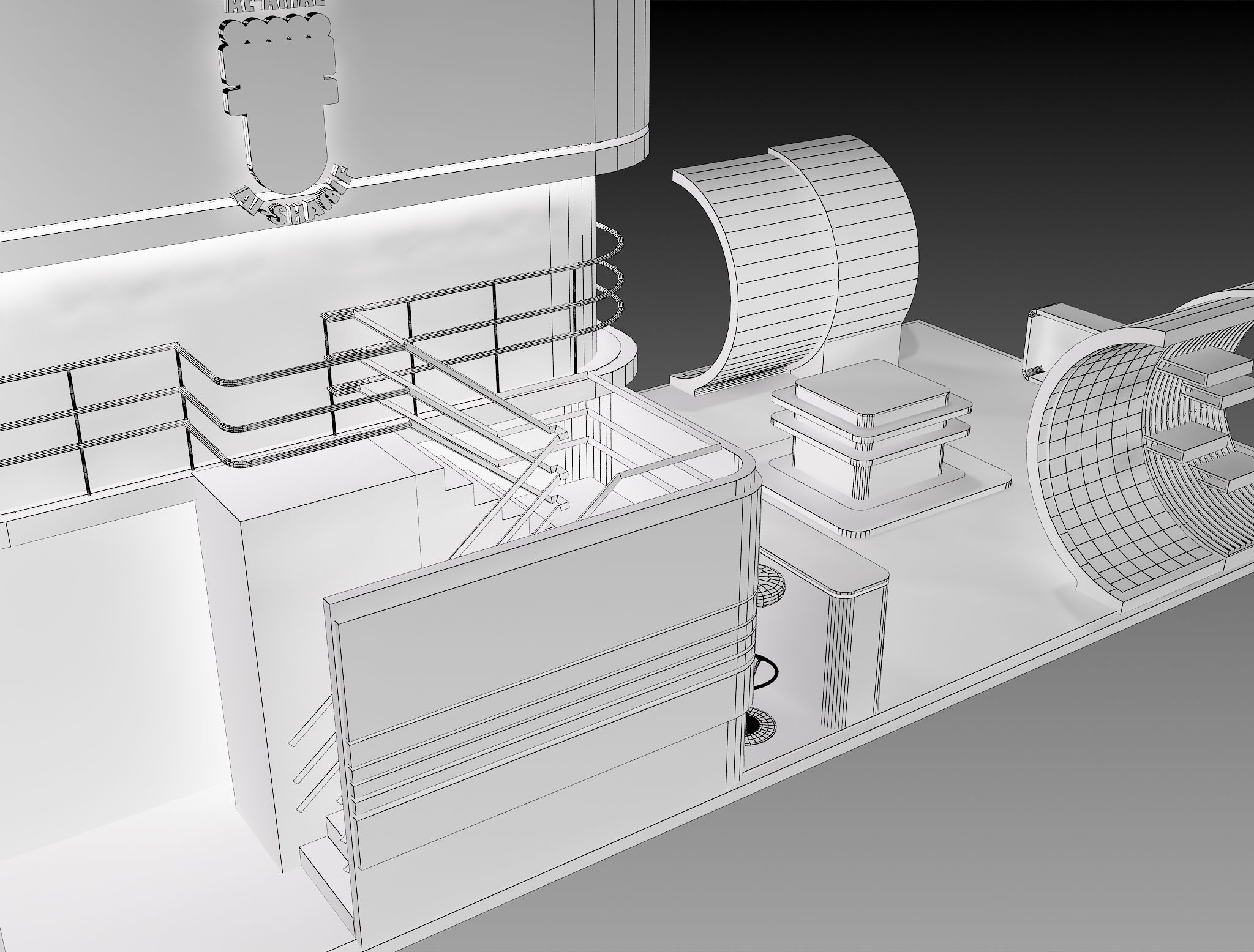 Booth Exhibition Stand a389b 3D model_7
