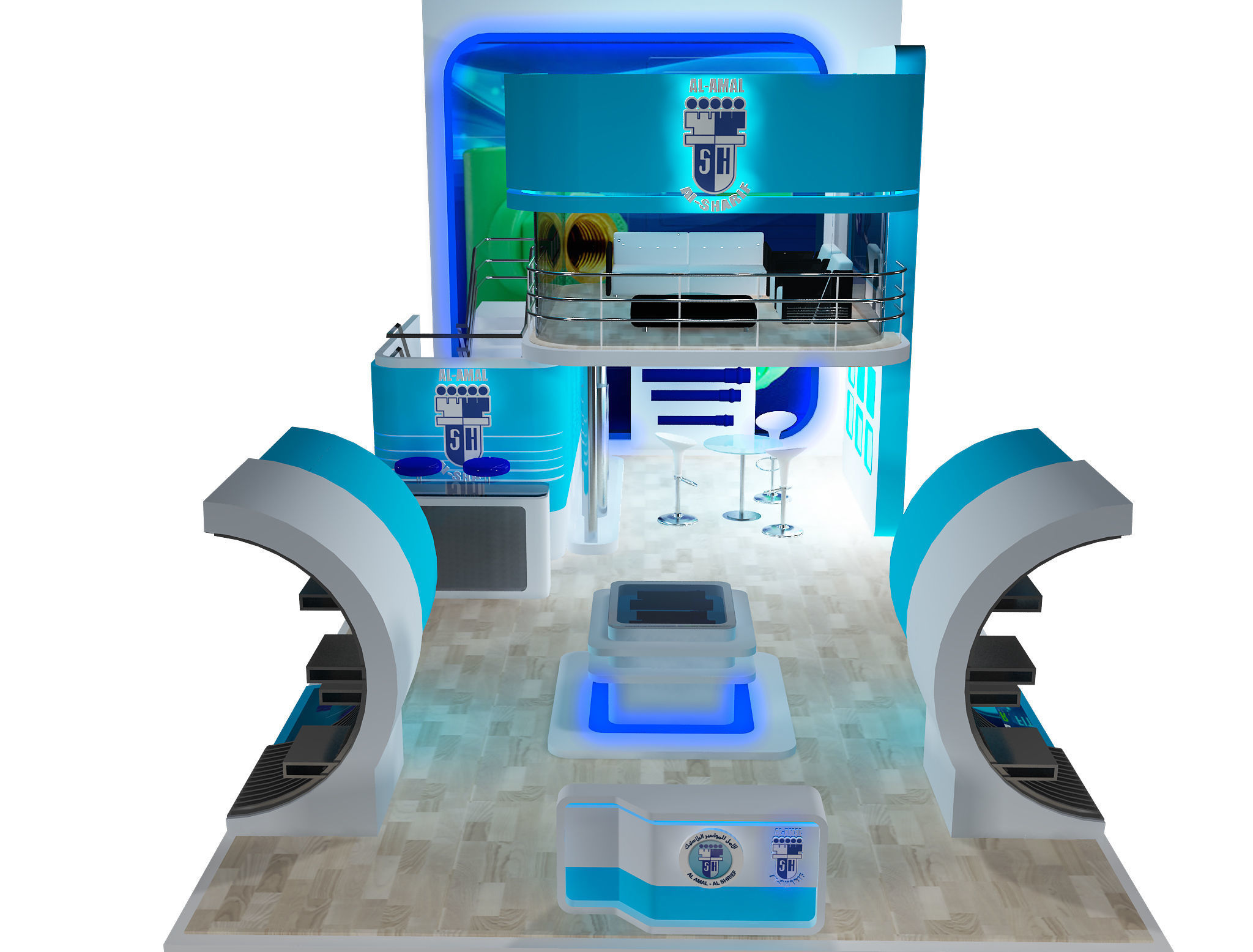Booth Exhibition Stand a389b 3D model_4