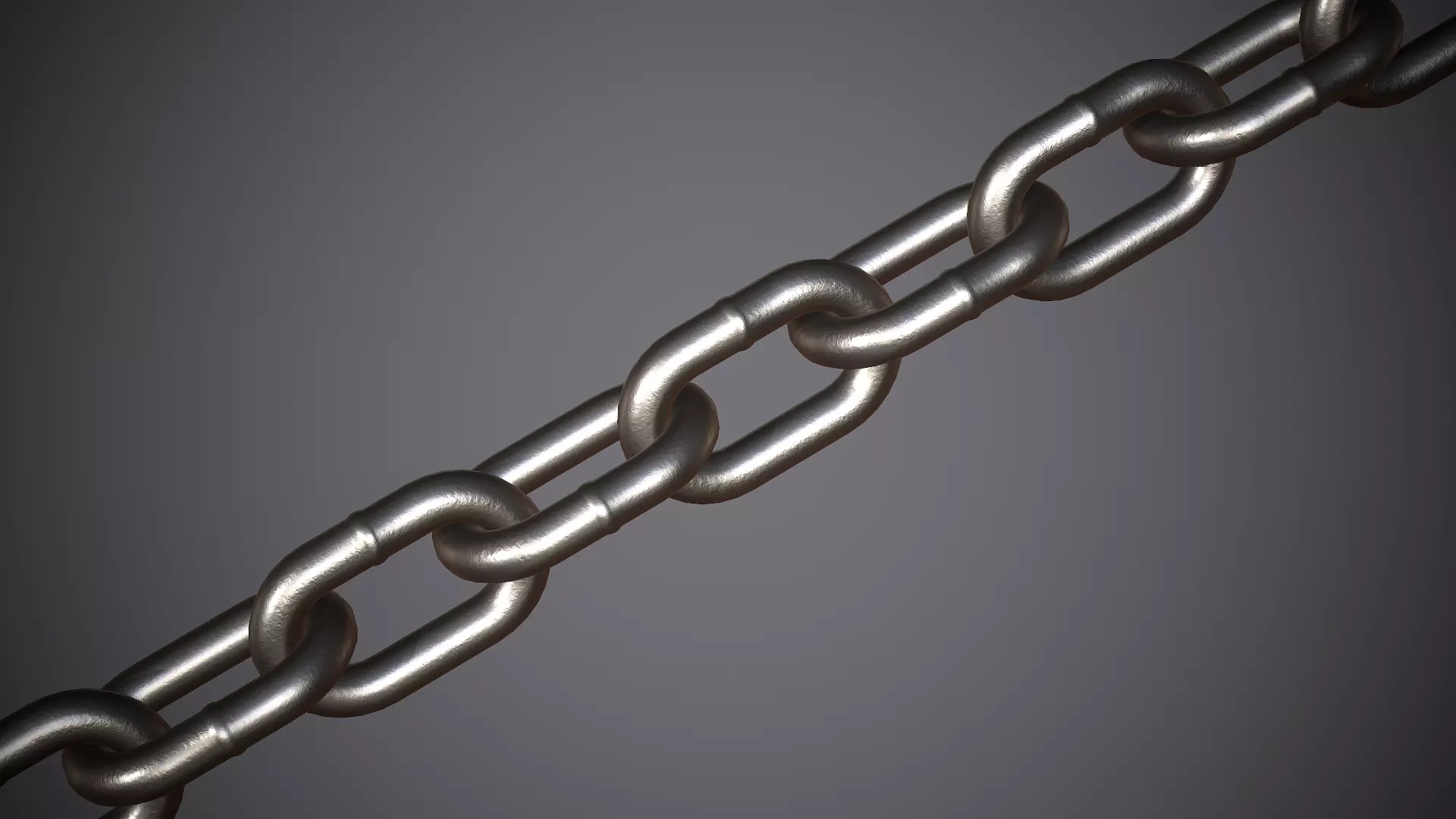 Chain Steel Low-poly 3D model_0