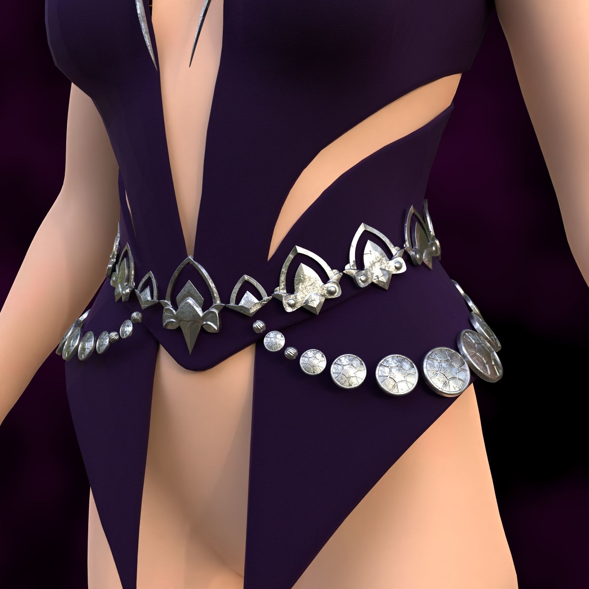 Viconia DeVir Shar Cult Accessories Set Baldurs Gate 3 3D print model_7