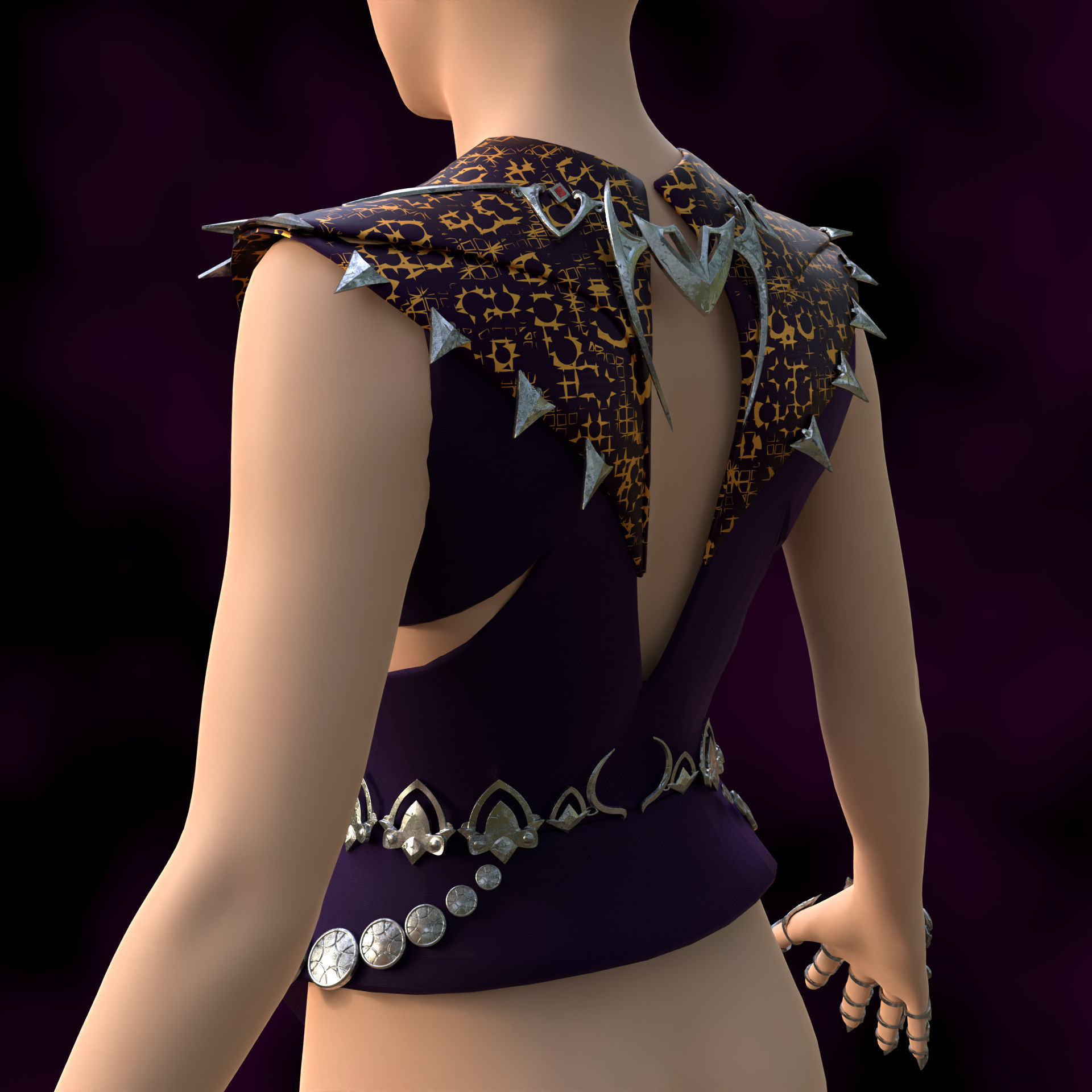 Viconia DeVir Shar Cult Accessories Set Baldurs Gate 3 3D print model_9