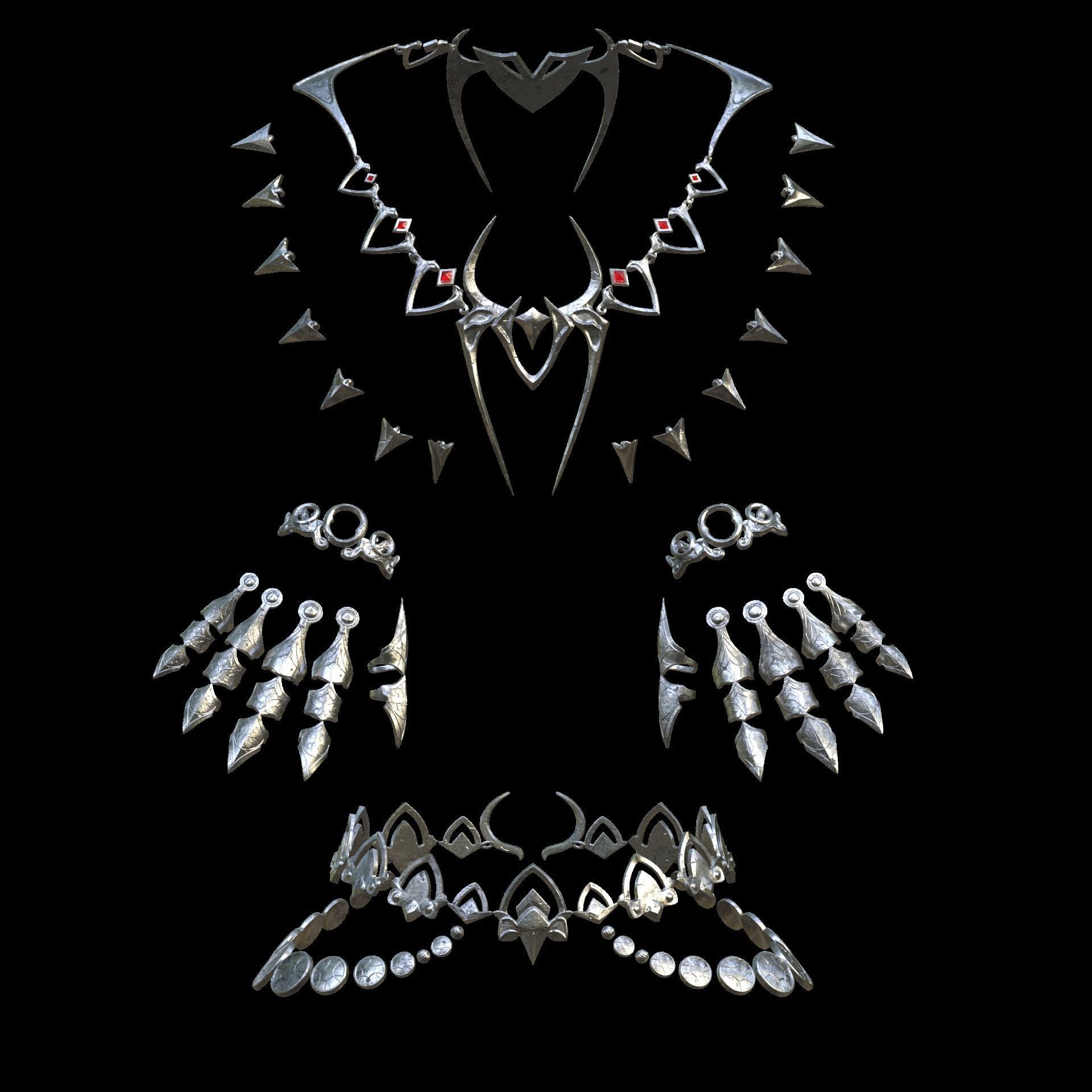 Viconia DeVir Shar Cult Accessories Set Baldurs Gate 3 3D print model_2