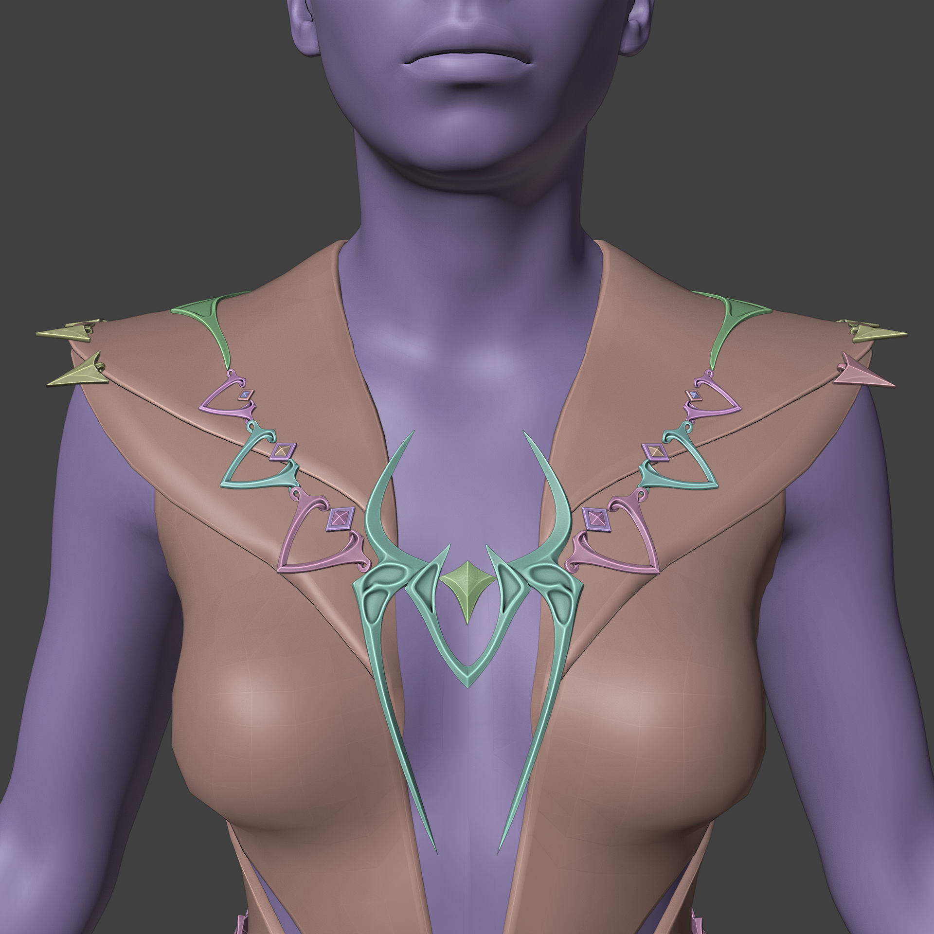 Viconia DeVir Shar Cult Accessories Set Baldurs Gate 3 3D print model_16