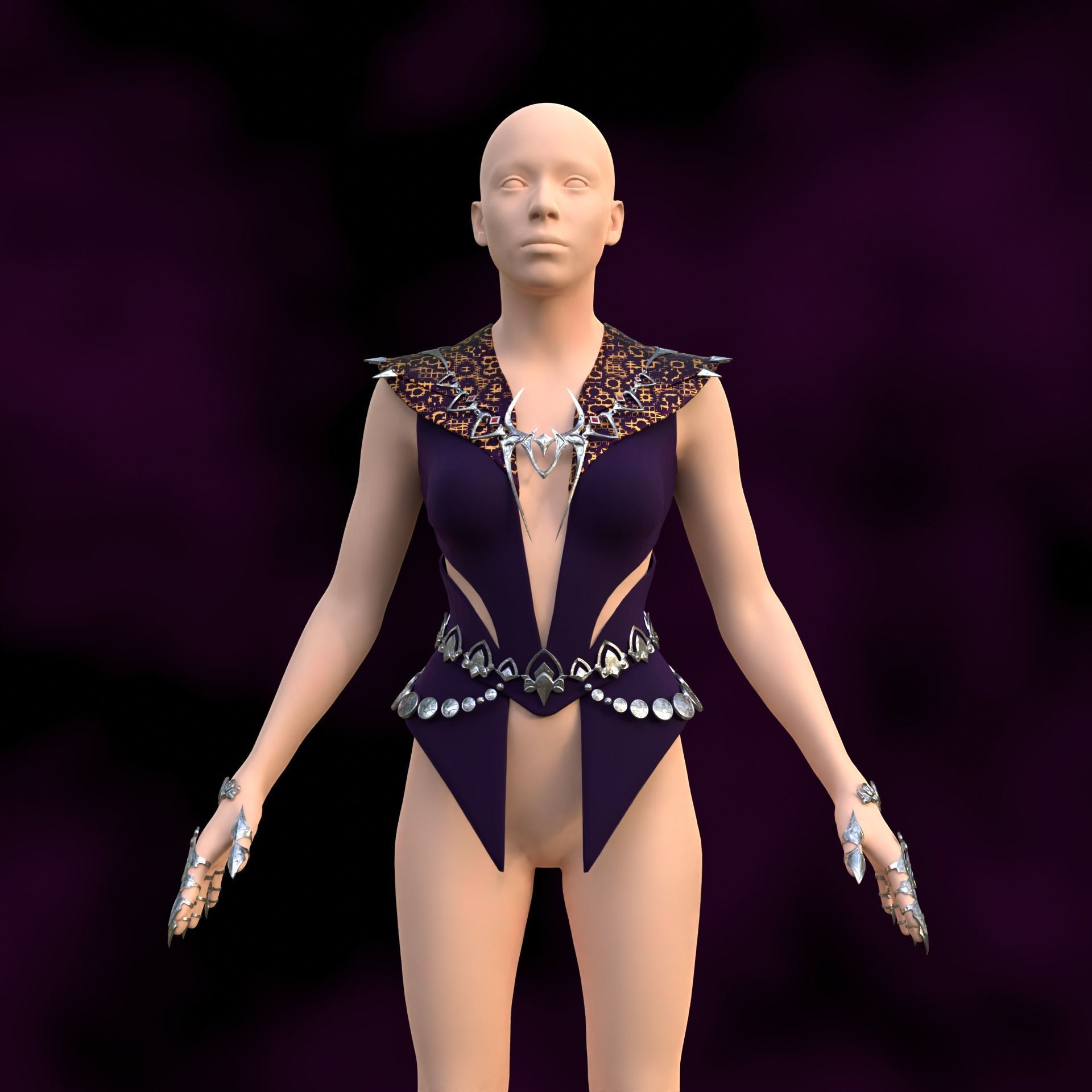 Viconia DeVir Shar Cult Accessories Set Baldurs Gate 3 3D print model_8