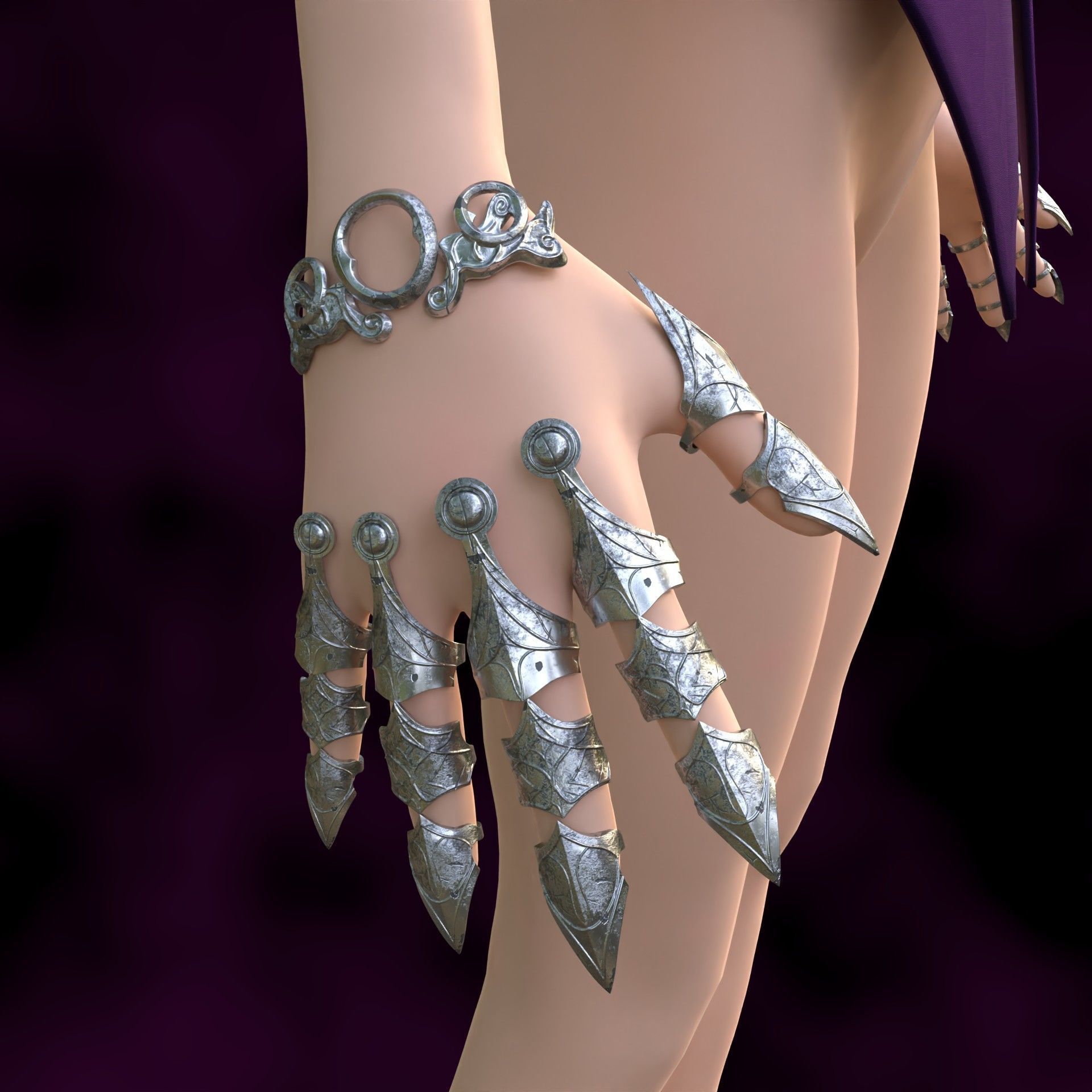 Viconia DeVir Shar Cult Accessories Set Baldurs Gate 3 3D print model_3