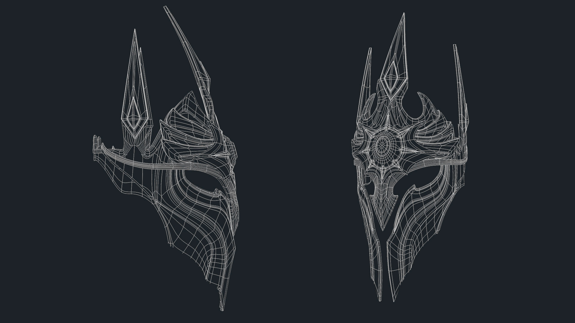 Magic Helmet Low-poly 3D model_3