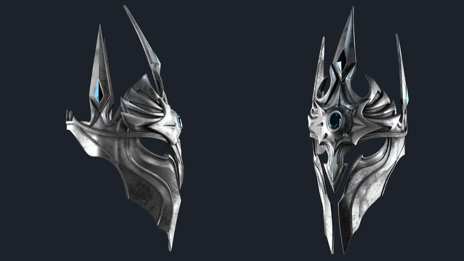 Magic Helmet Low-poly 3D model_2