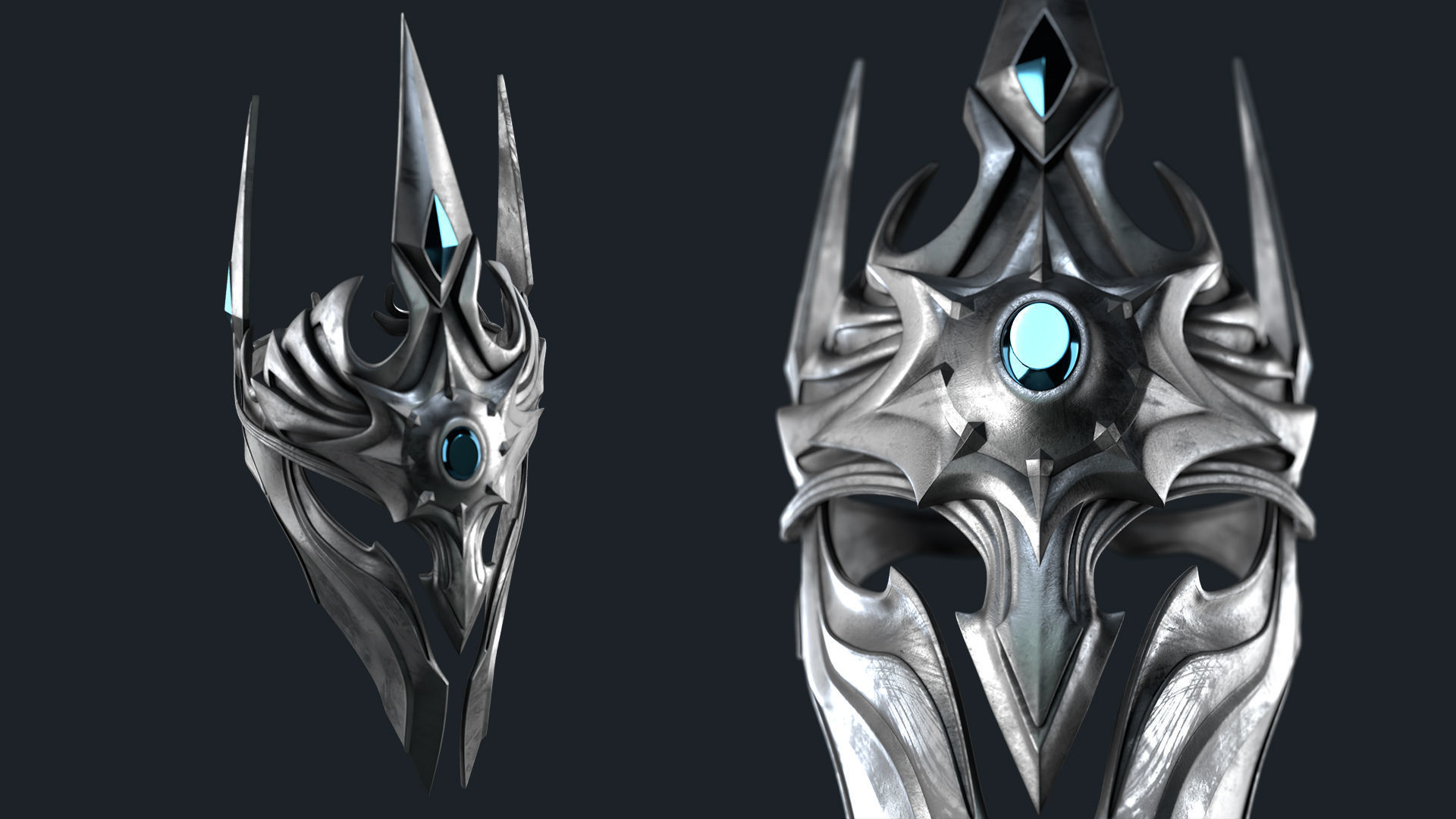 Magic Helmet Low-poly 3D model_1