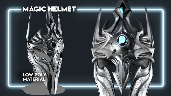 Magic Helmet Low-poly 3D model