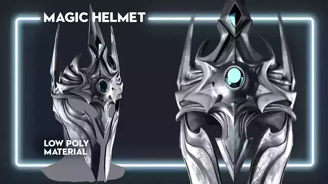 Magic Helmet Low-poly 3D model