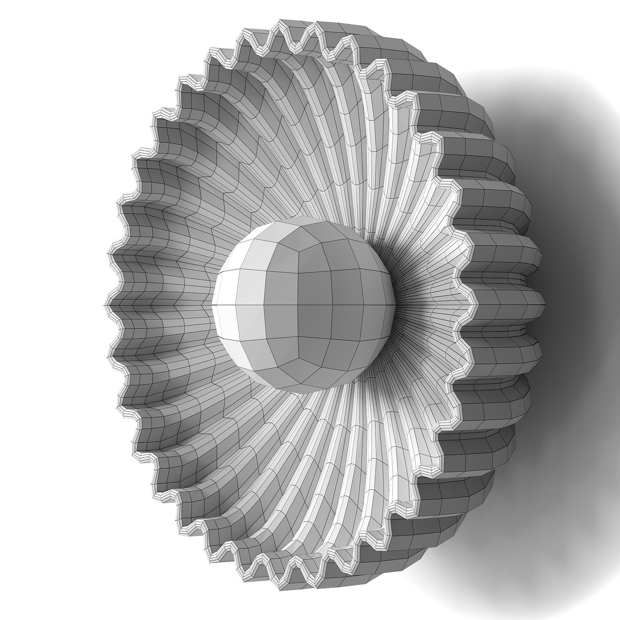 Ostro Wall Lamp Low-poly 3D model_3