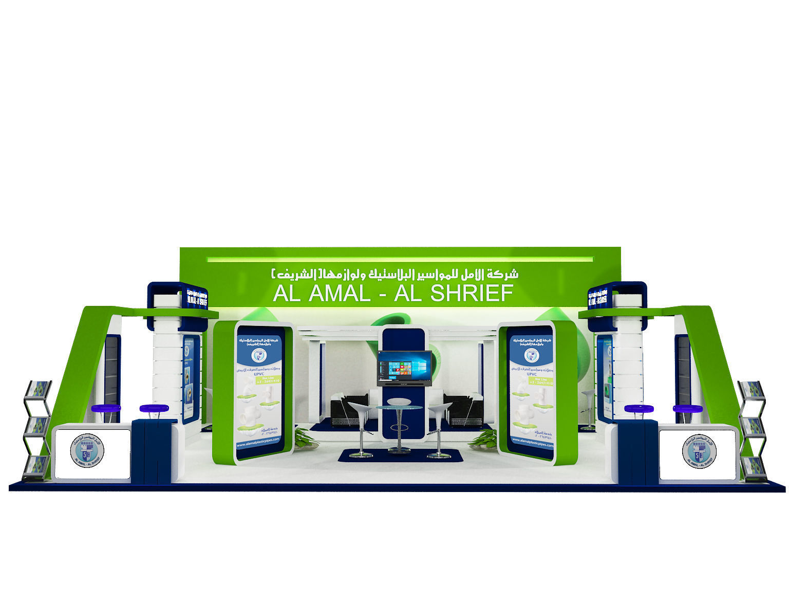 Booth Exhibition Stand a393 3D model_14