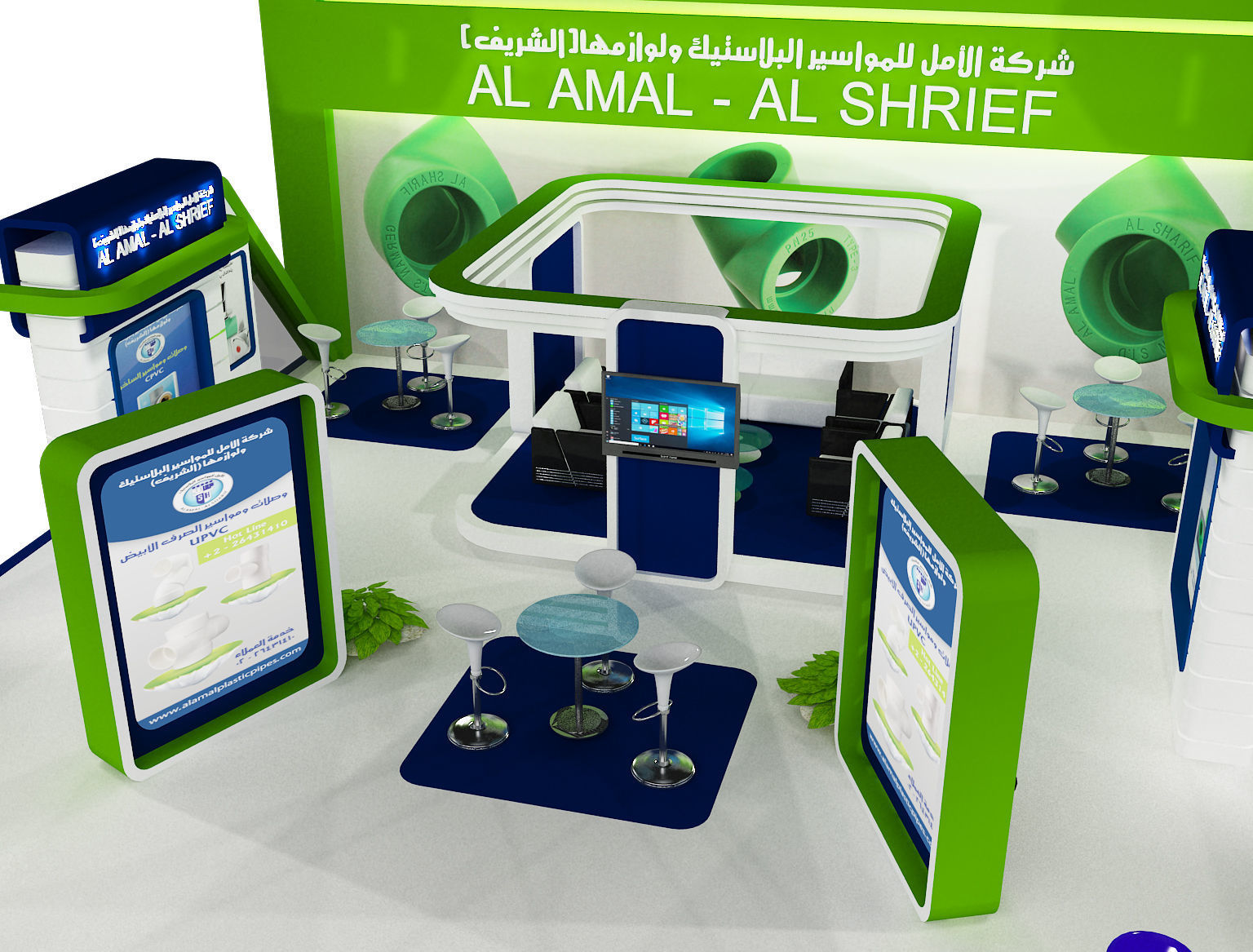 Booth Exhibition Stand a393 3D model_22