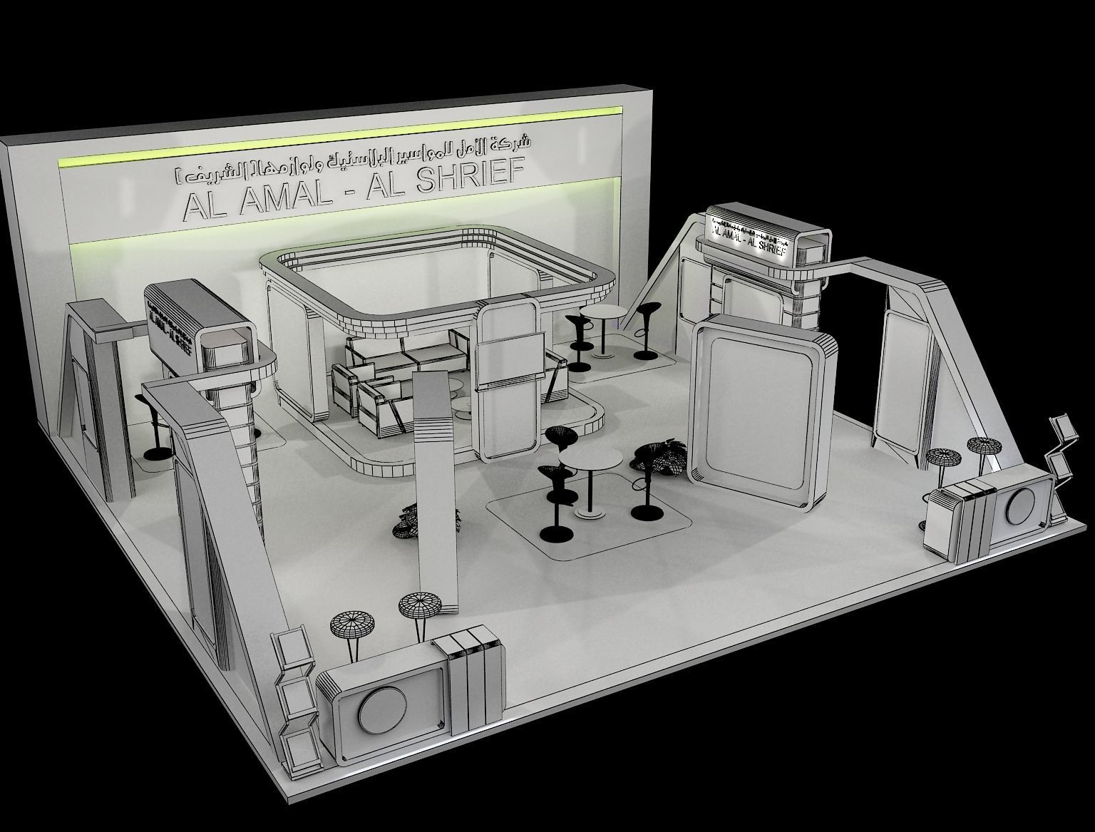 Booth Exhibition Stand a393 3D model_5