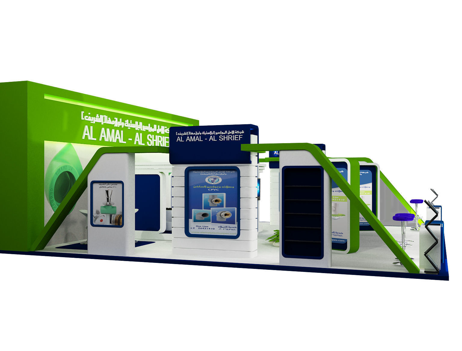 Booth Exhibition Stand a393 3D model_16