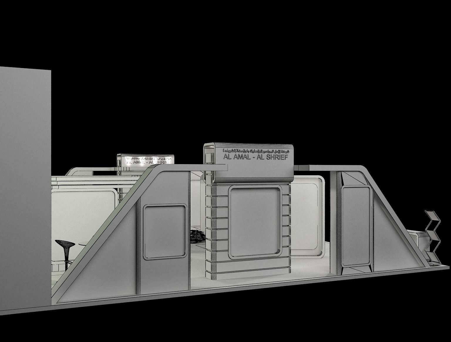 Booth Exhibition Stand a393 3D model_7
