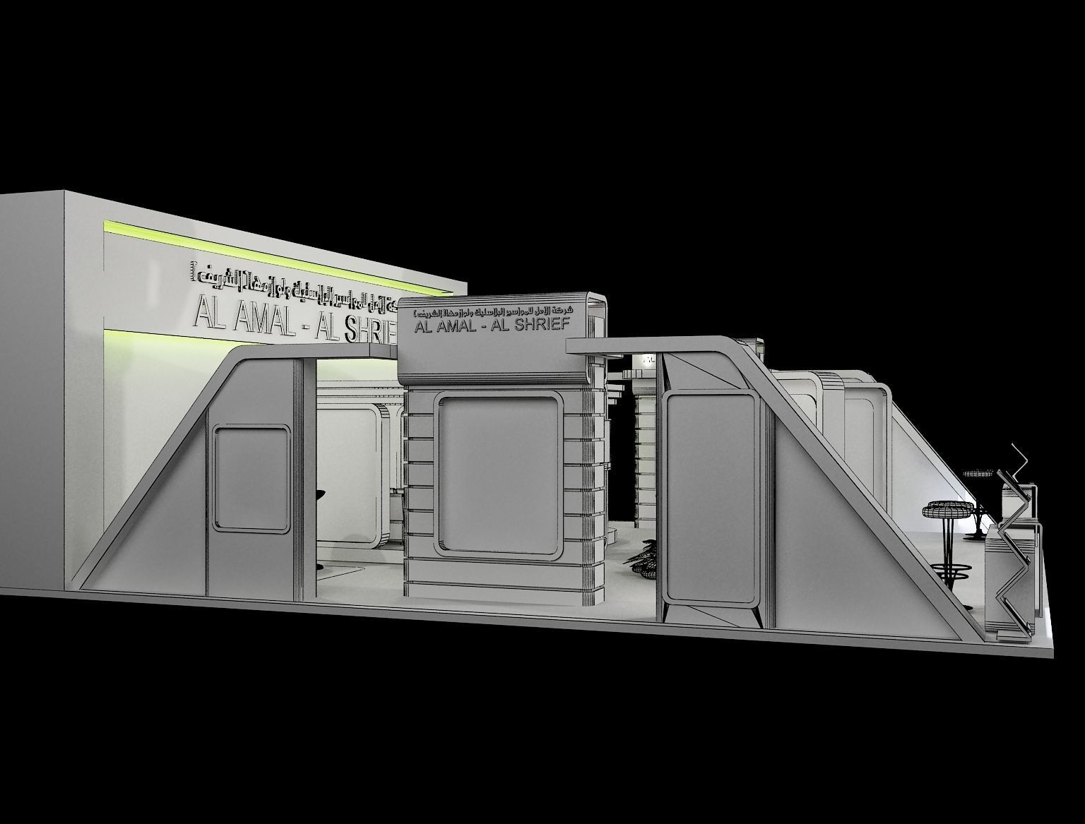 Booth Exhibition Stand a393 3D model_17