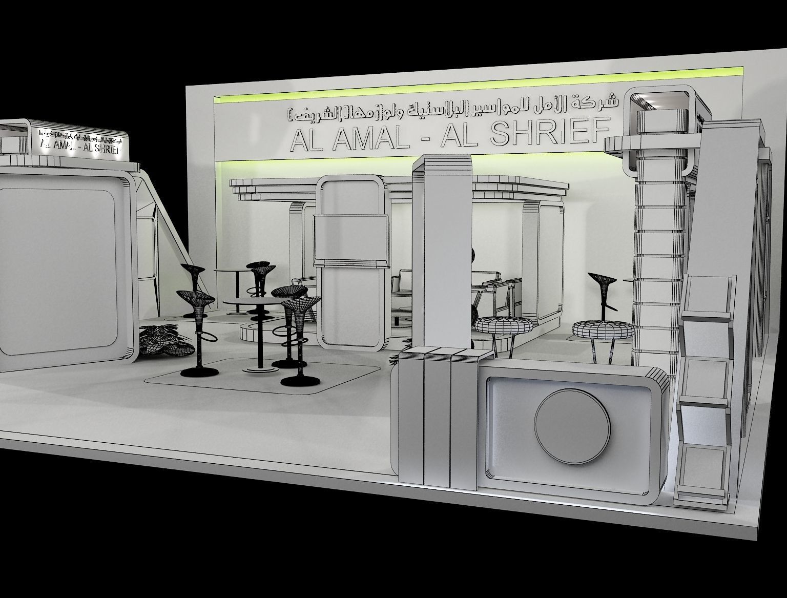 Booth Exhibition Stand a393 3D model_21