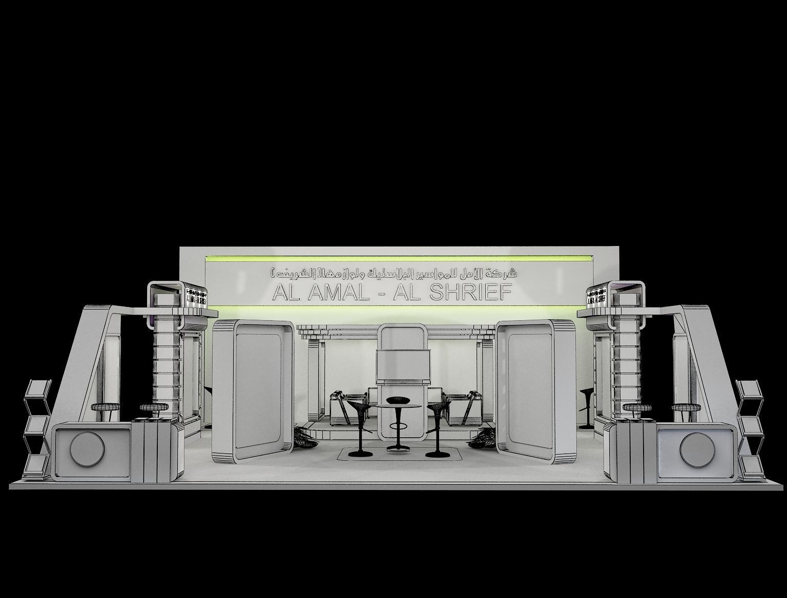 Booth Exhibition Stand a393 3D model_15