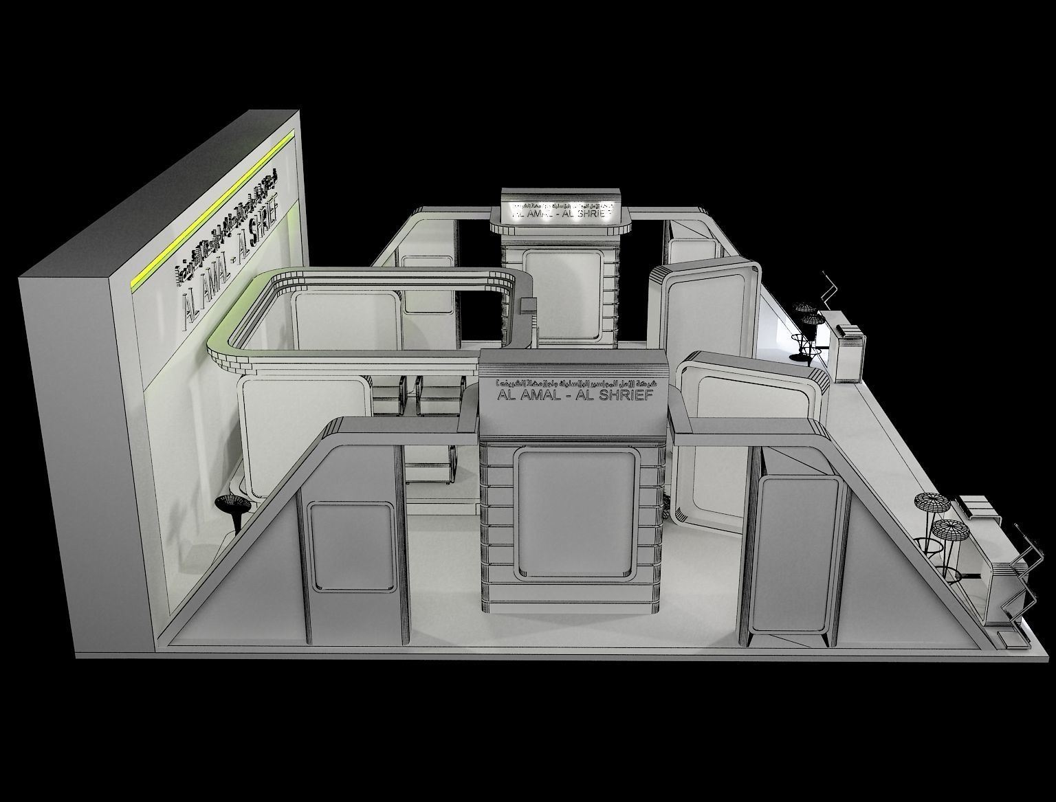 Booth Exhibition Stand a393 3D model_19