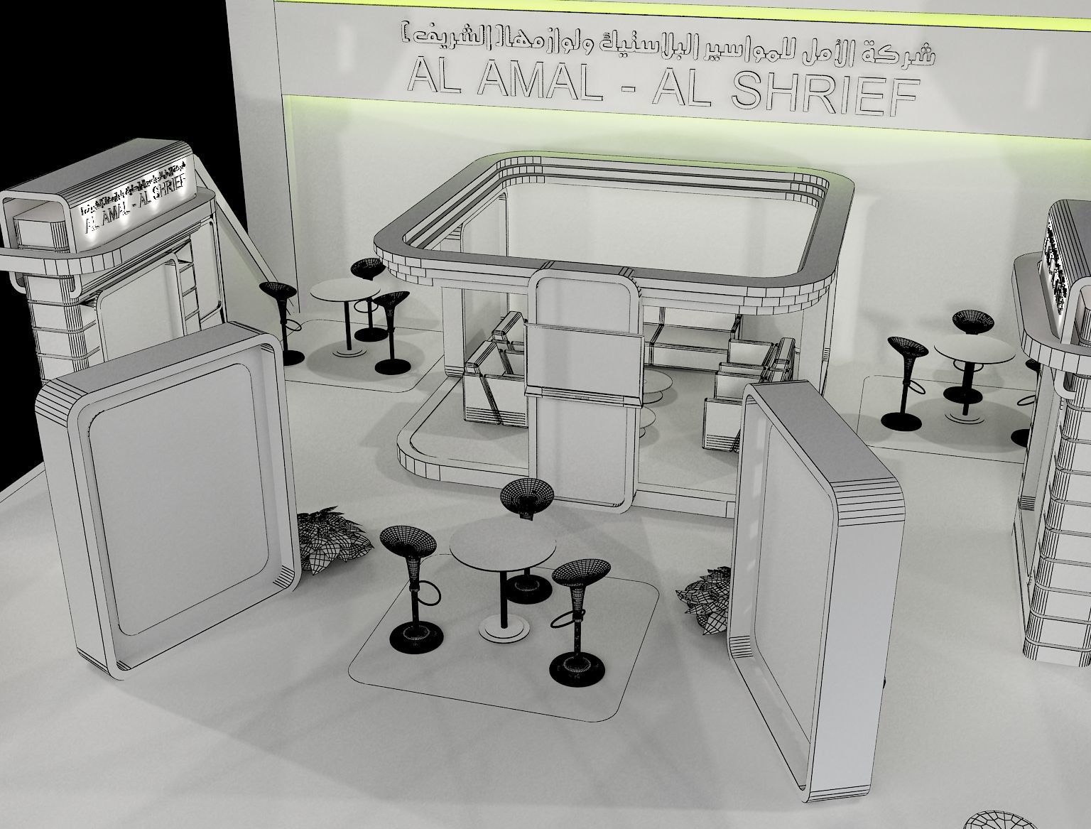 Booth Exhibition Stand a393 3D model_23