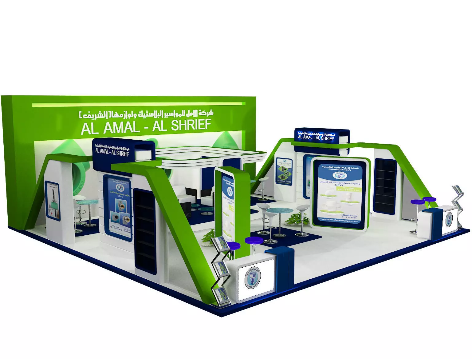 Booth Exhibition Stand a393 3D model_0