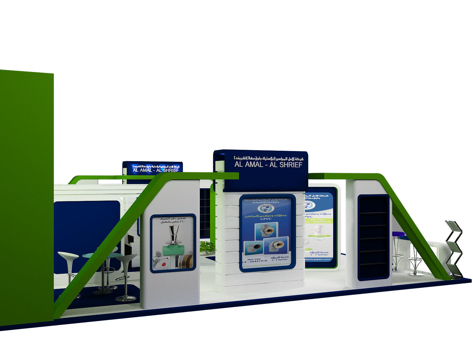 Booth Exhibition Stand a393 3D model_8