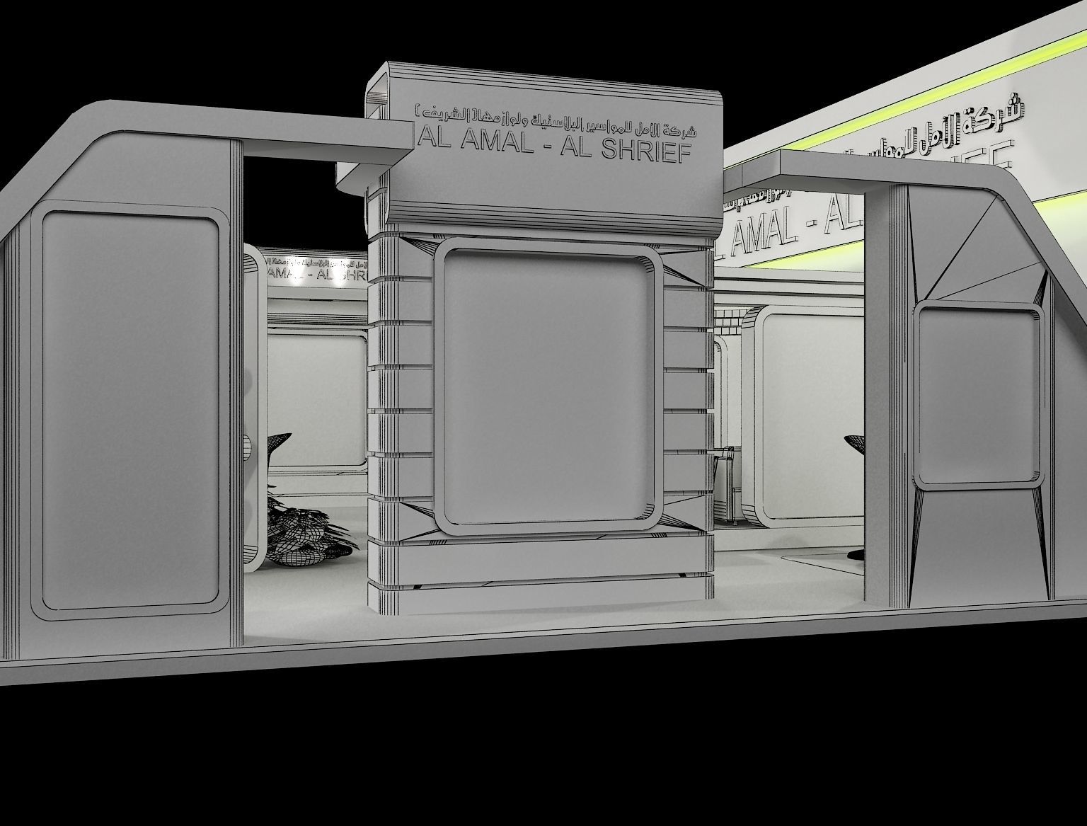 Booth Exhibition Stand a393 3D model_11