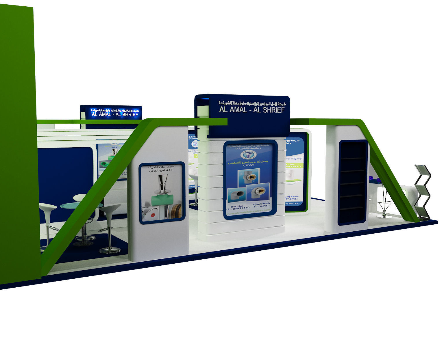 Booth Exhibition Stand a393 3D model_6