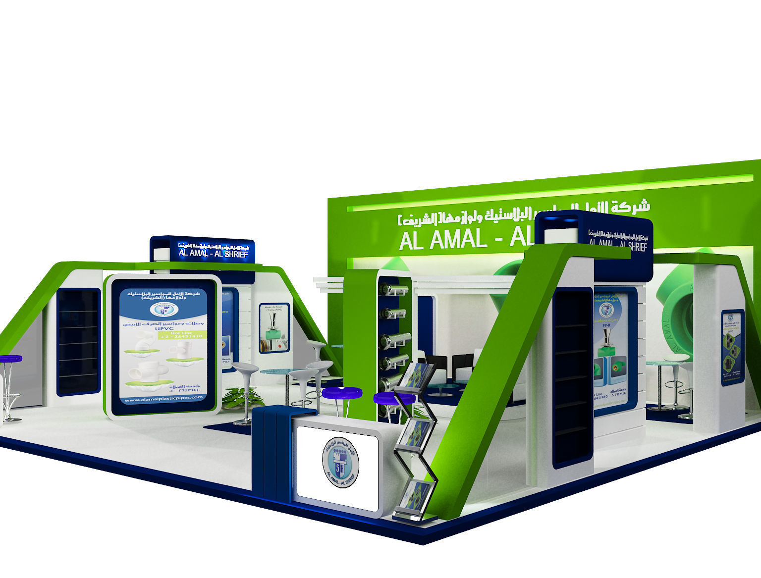 Booth Exhibition Stand a393 3D model_12