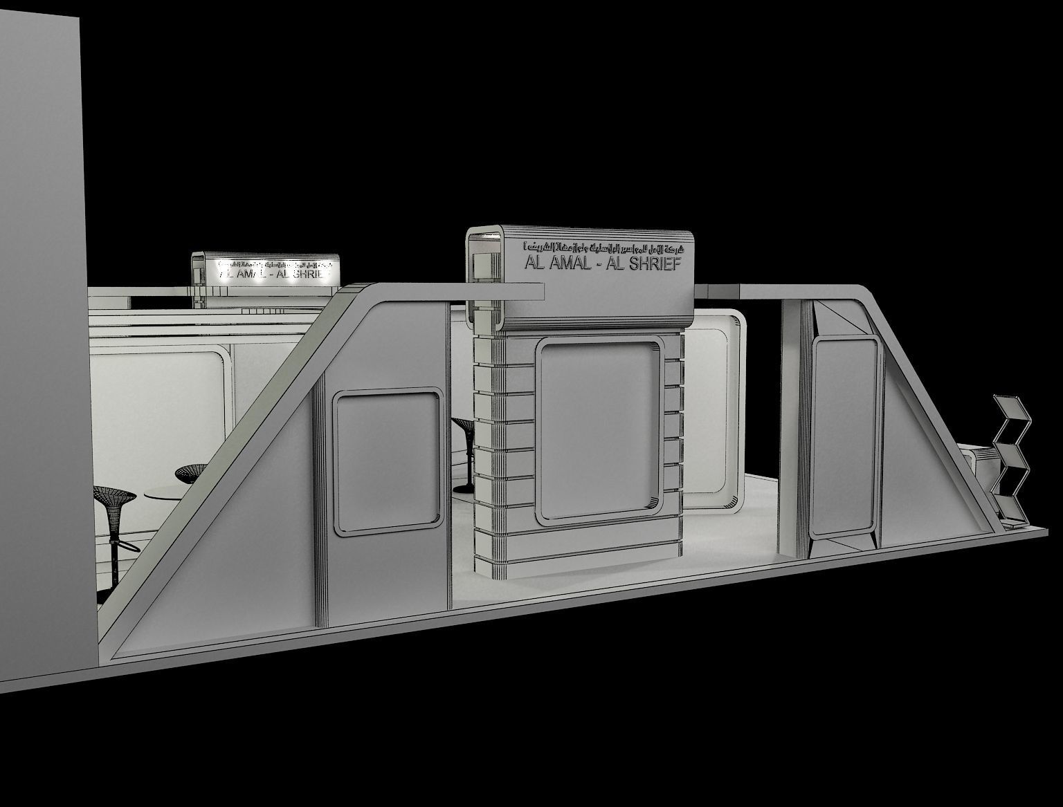 Booth Exhibition Stand a393 3D model_9