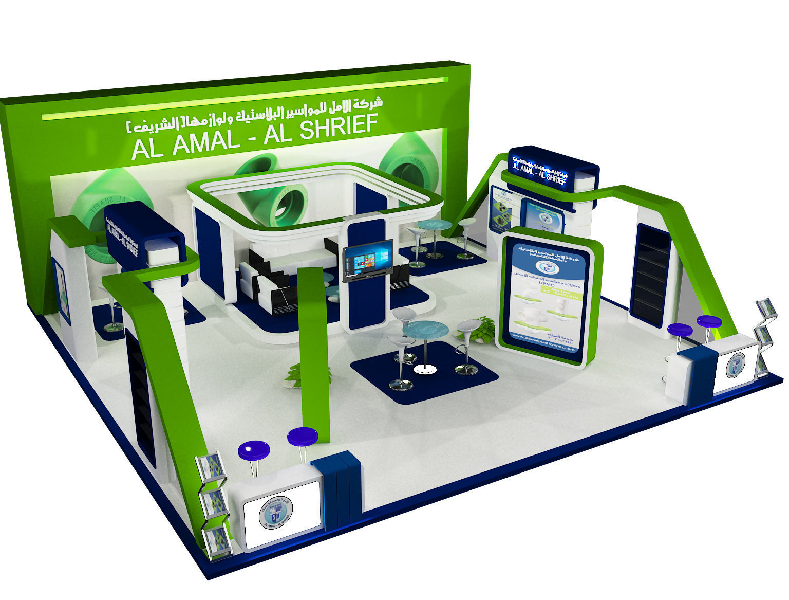 Booth Exhibition Stand a393 3D model_4