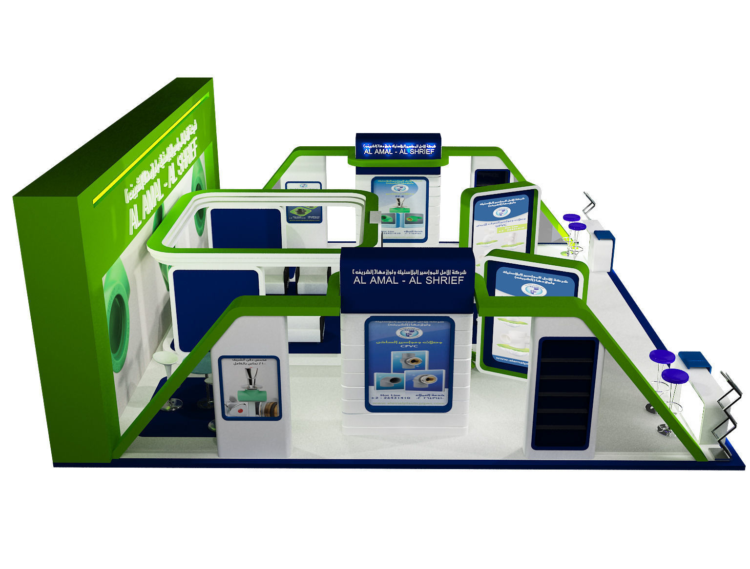 Booth Exhibition Stand a393 3D model_18