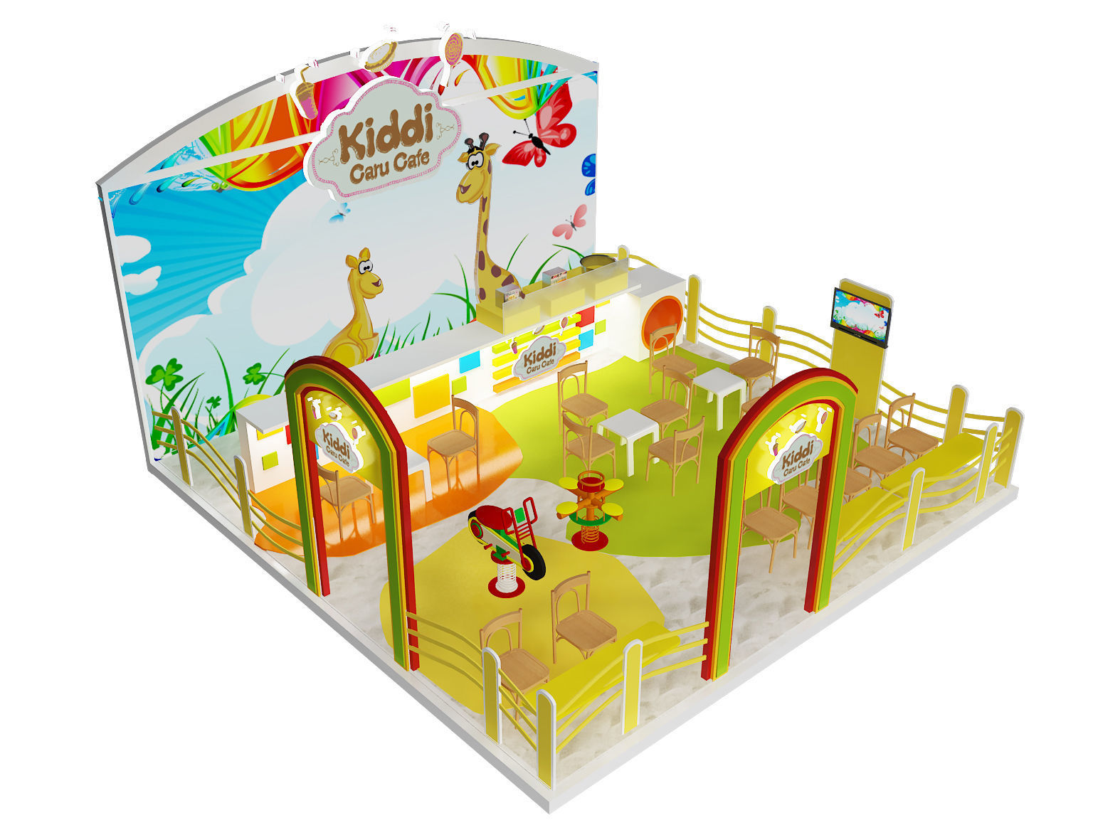 Booth Exhibition Stand a395a 3D model_10