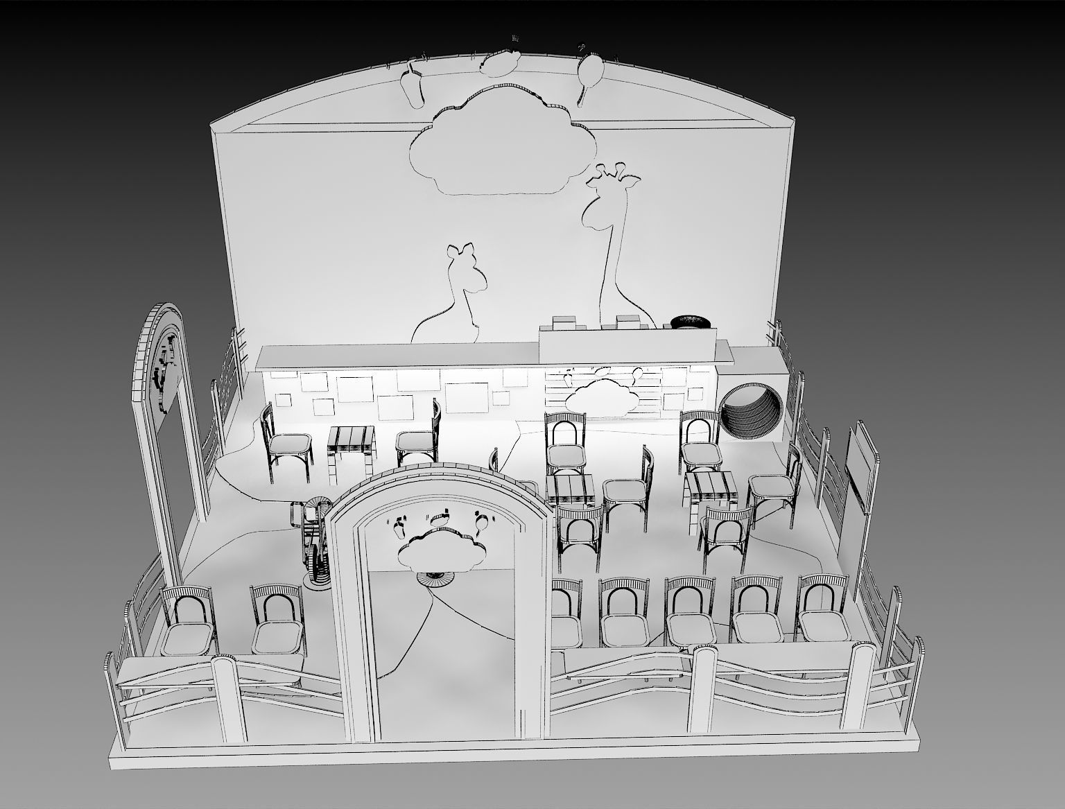 Booth Exhibition Stand a395a 3D model_1