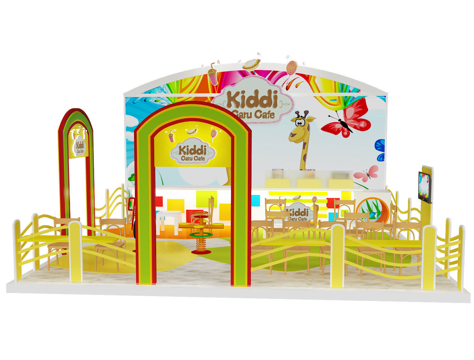 Booth Exhibition Stand a395a 3D model_8