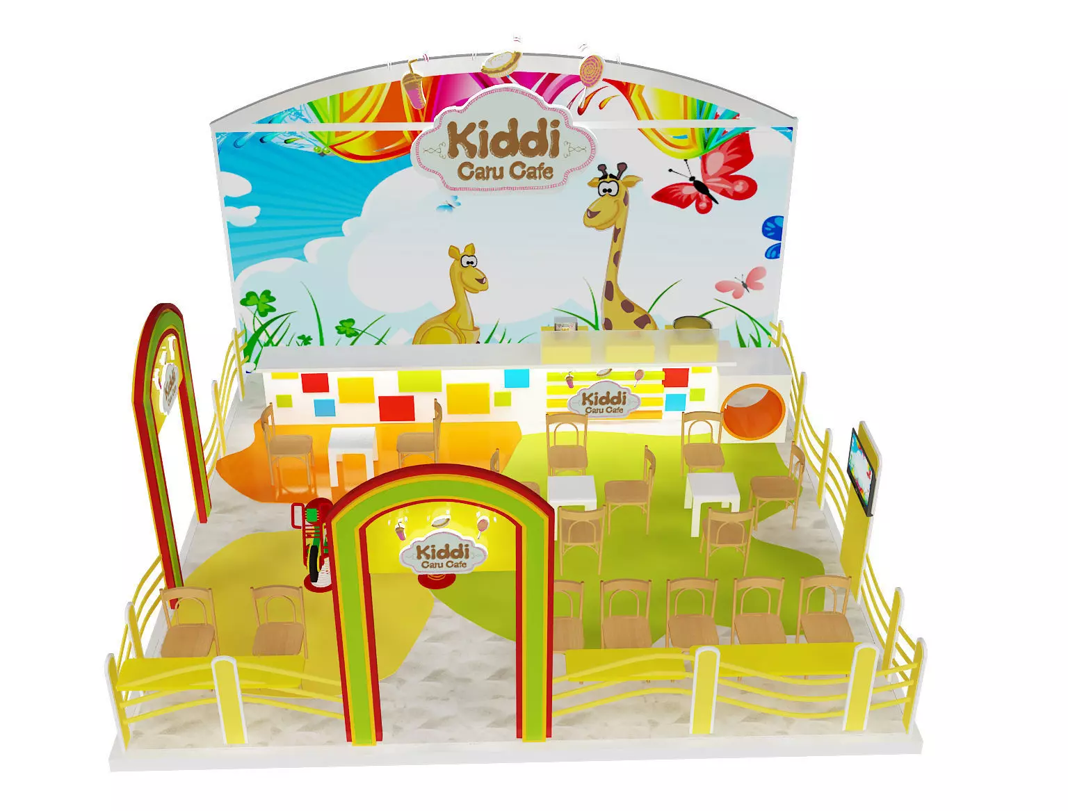 Booth Exhibition Stand a395a 3D model_0