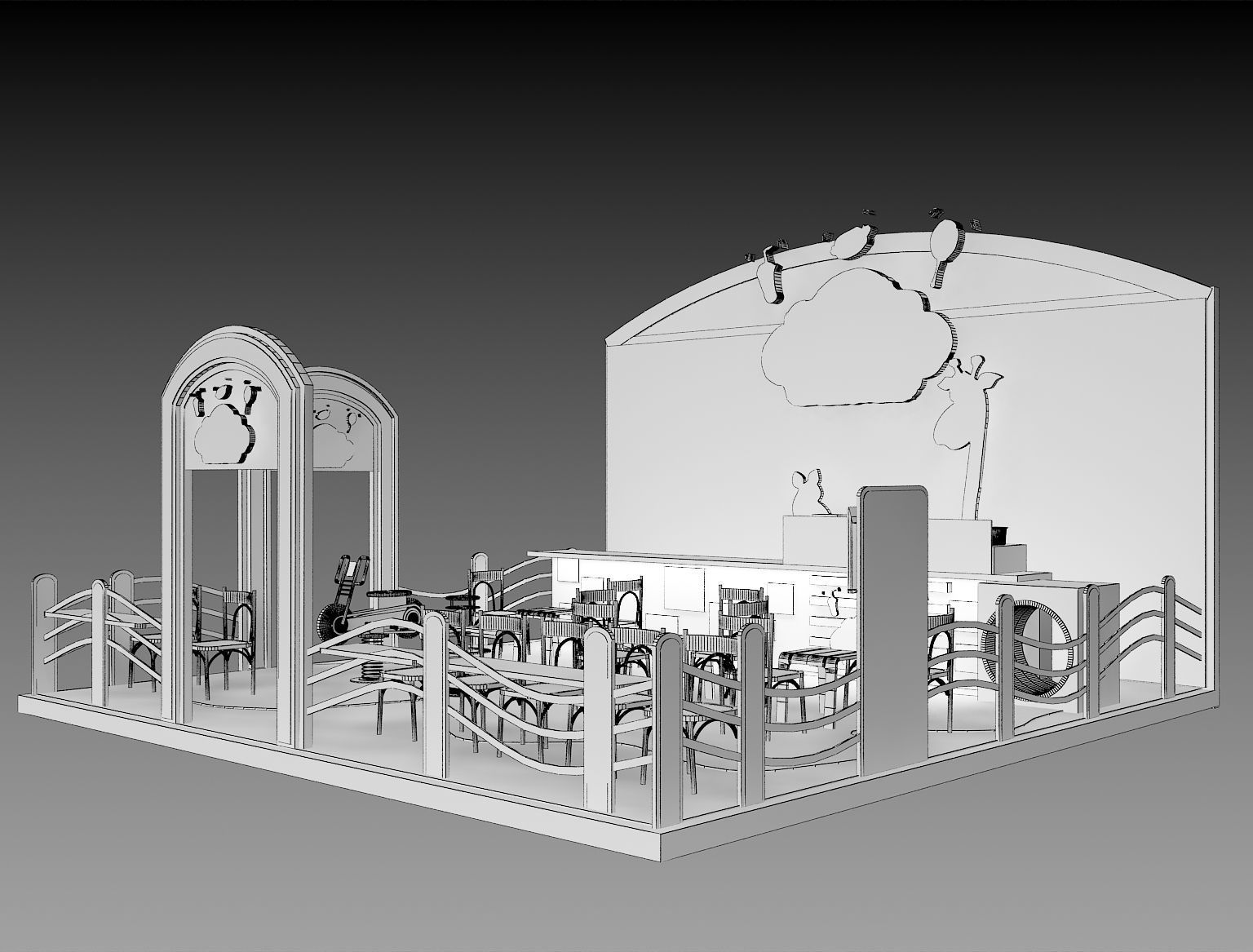 Booth Exhibition Stand a395a 3D model_5