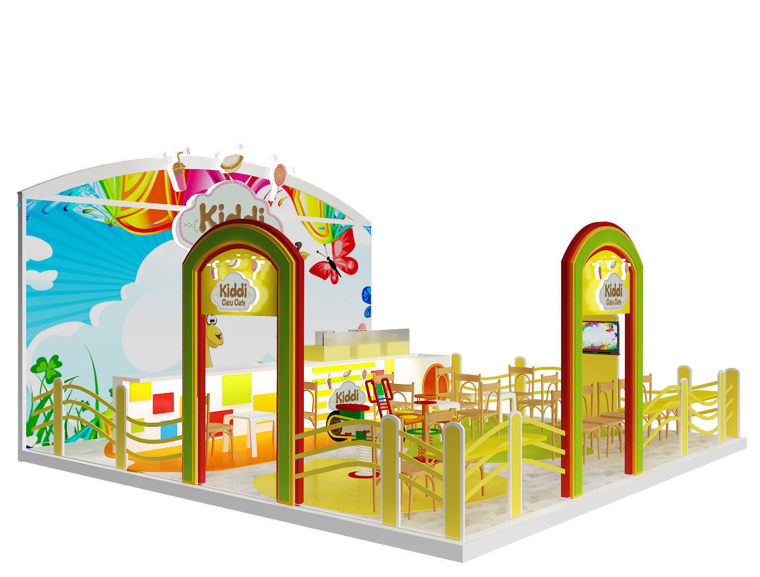 Booth Exhibition Stand a395a 3D model_6