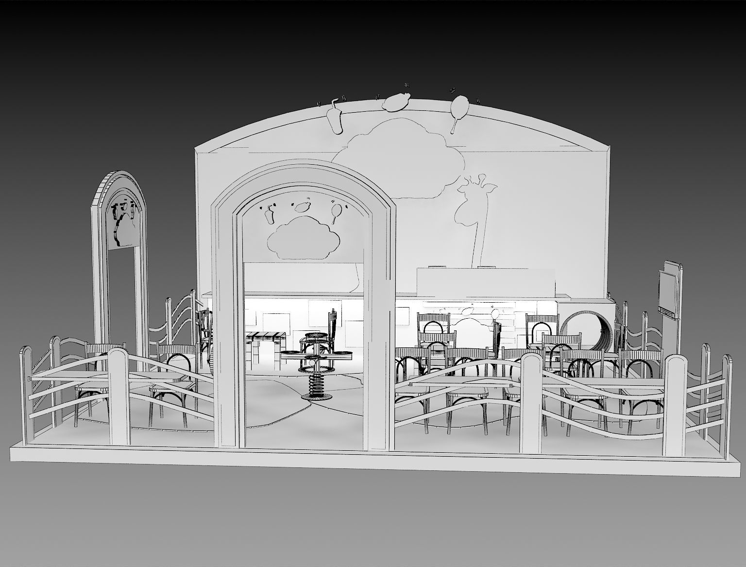 Booth Exhibition Stand a395a 3D model_9