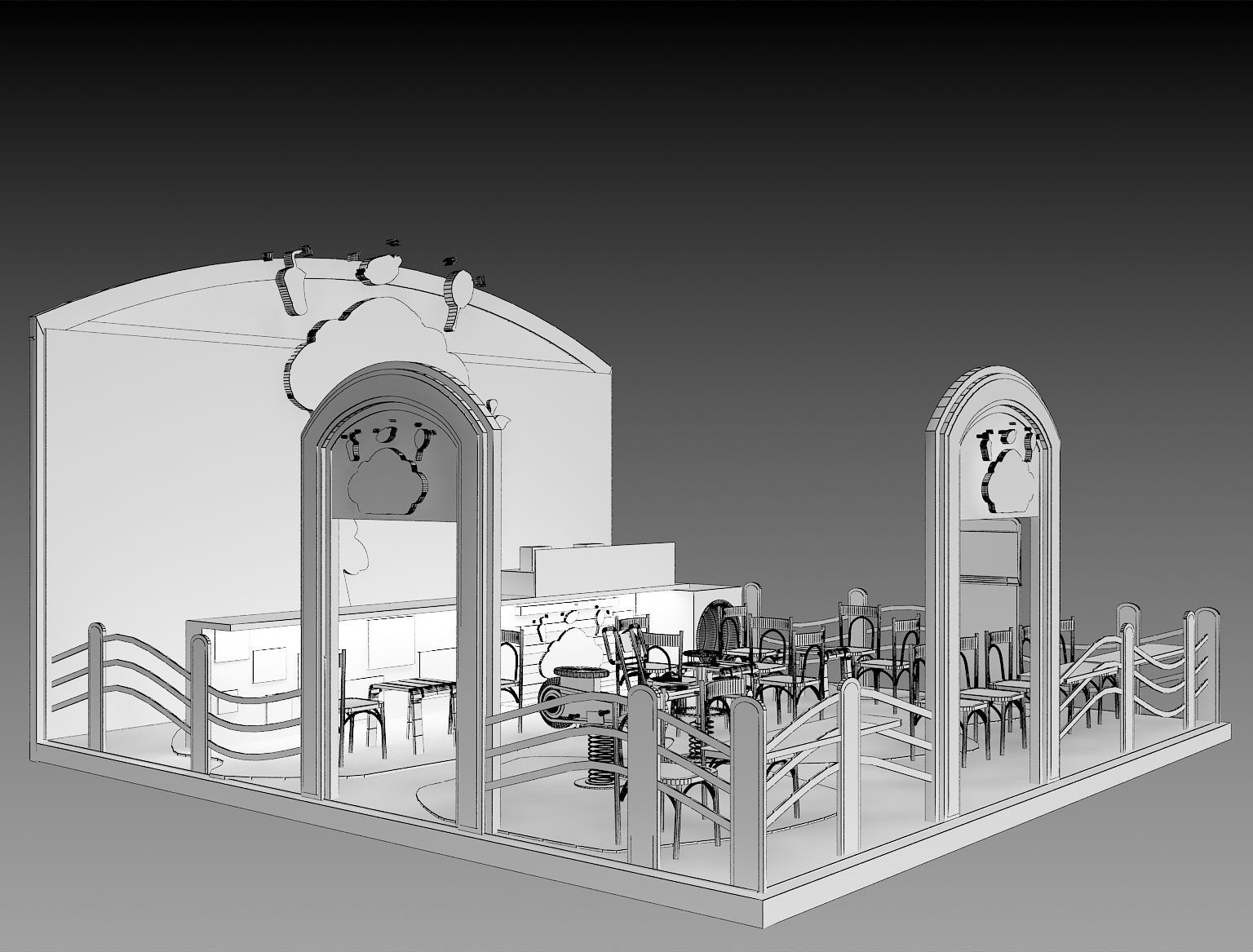 Booth Exhibition Stand a395a 3D model_7