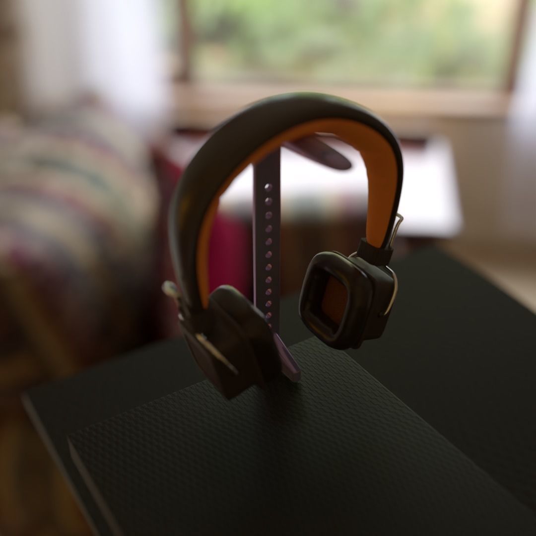 Desktop Headphone Rack 3D Printable Design 3D print model_7