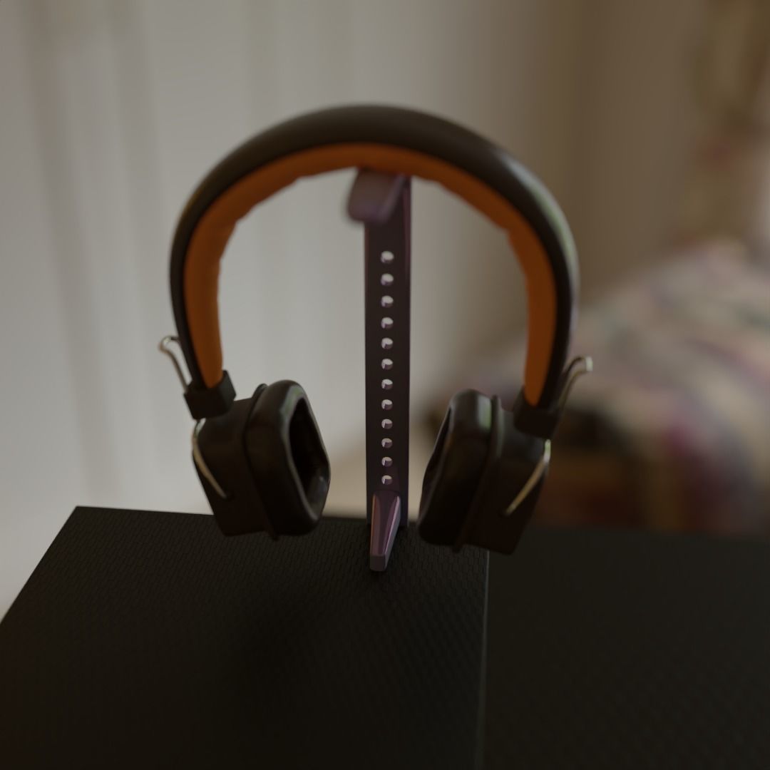 Desktop Headphone Rack 3D Printable Design 3D print model_6