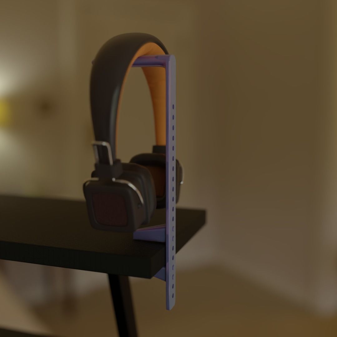 Desktop Headphone Rack 3D Printable Design 3D print model_5