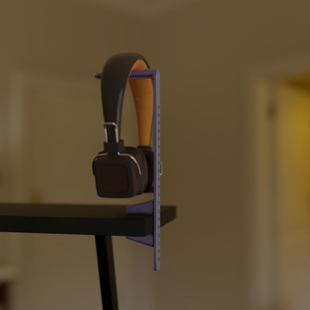 Desktop Headphone Rack 3D Printable Design 3D print model_1