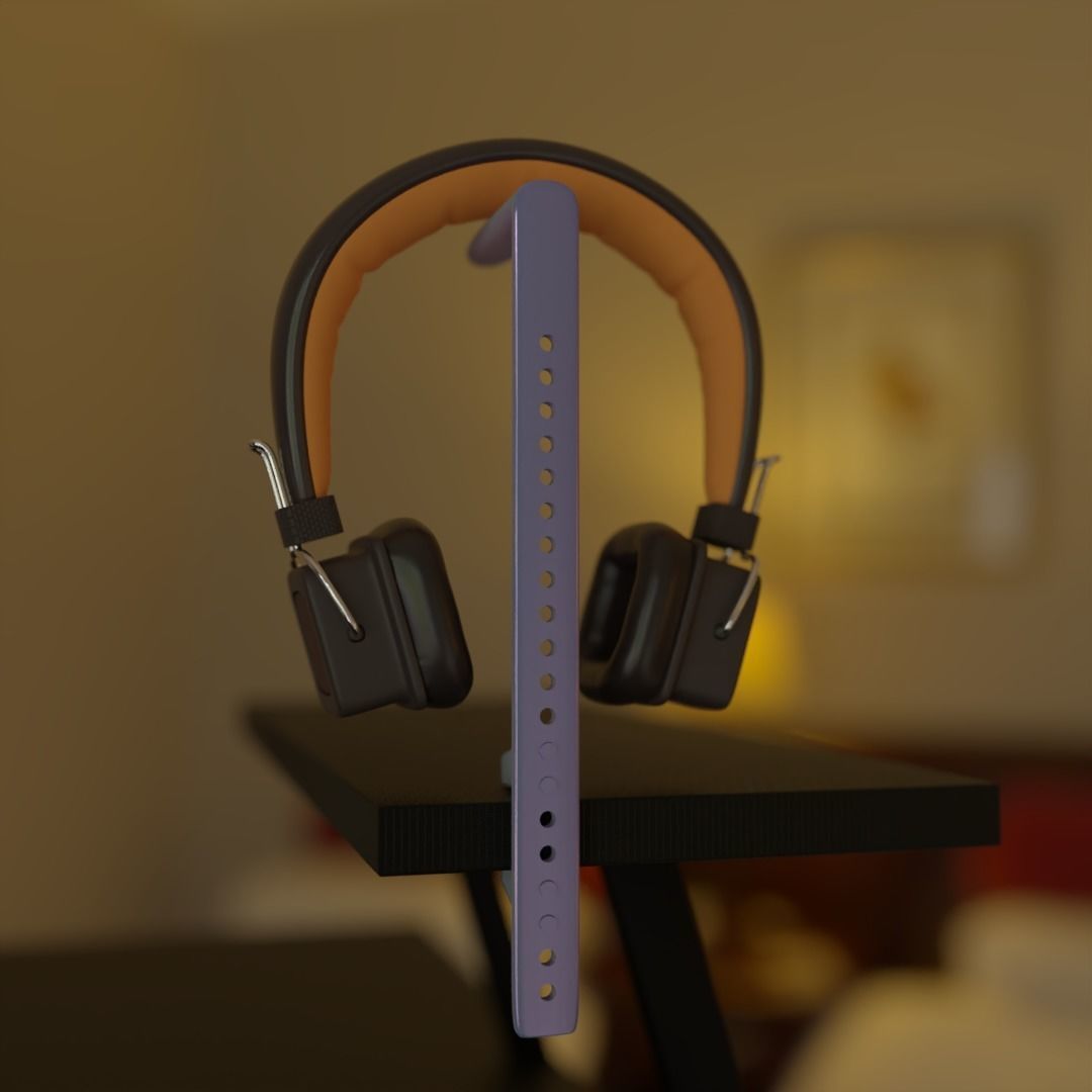 Desktop Headphone Rack 3D Printable Design 3D print model_4