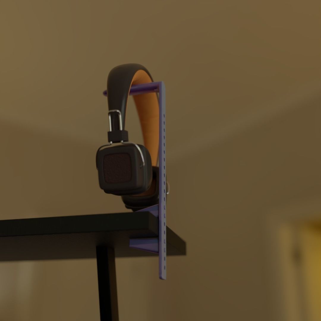 Desktop Headphone Rack 3D Printable Design 3D print model_8